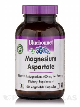 BLUEBONNET Magnesium Aspartate, 100 vegetable capsules