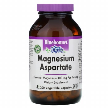 BLUEBONNET Magnesium Aspartate, 200 vegetable capsules