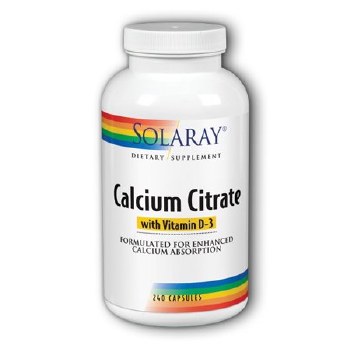 SOLARAY Calcium Citrate with Vitamin D-3, 1000 mg - 240