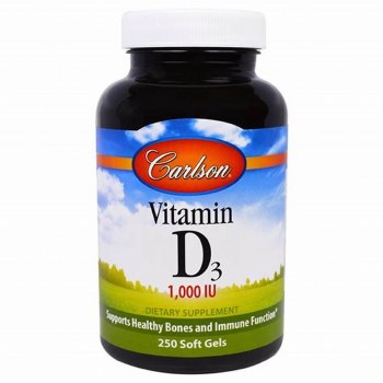 CARLSON Vitamin D3 1000IU, 250 softgels