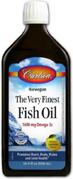 CARLSON Norwegian The Very Finest Fish Oil Lemon, 16.9oz