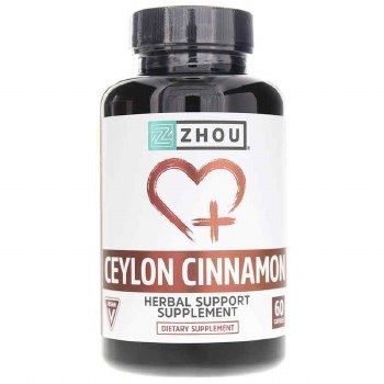 ZHOU Ceylon Cinnamon, 60 Capsules