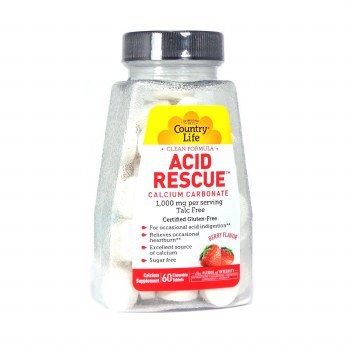 COUNTRY LIFE Acid Rescue Berry, 60 Chewable Tablets