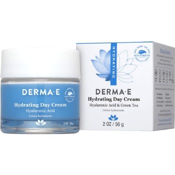 DERMA E Hydrating Day Creme, Hyraulonic Acid &amp; Green Tea