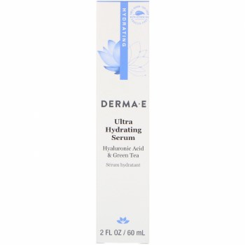 DERMA E Ultra Hydrationg Serum, Hyaluronic Acid &amp; Green Tea, 2 oz