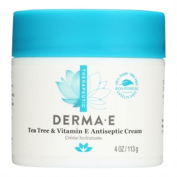 DERMA E Tea Tree &amp; Vitamin E Antiseptic Cream, 4 oz