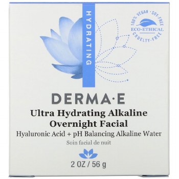 DERMA E Ultra Hydrating Alkaline Overnight Facial, 2 oz
