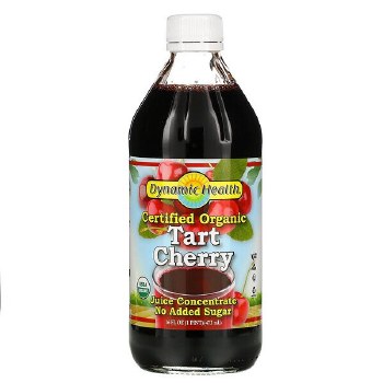 DYNAMIC HEALTH Organic Tart Cherry Juice Concentrate - No sugar added, 16 oz