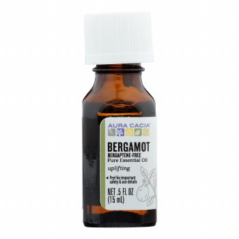 AURA CACIA Bergamot Pure Essential Oil, .5 fl oz