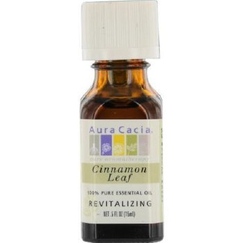 AURA CACIA Cinnamon Leaf Pure Essential Oil, 0.5 oz