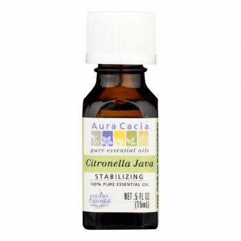 AURA CACIA Citronella Java Pure Essential Oil, 0.5 oz