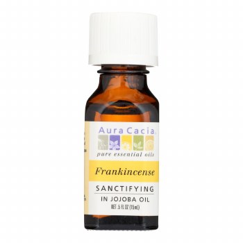 AURA CACIA Frankincense in Jojoba Oil, 0.5 oz