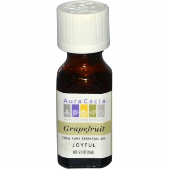 AURA CACIA Grapefruit Pure Essential Oil, 0.5 oz