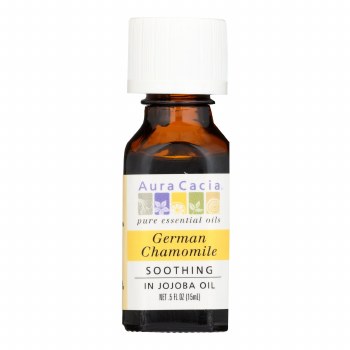 AURA CACIA German Chamomile in Jojoba Oil, 0.5 oz