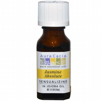 AURA CACIA Jasmine Absolute in Jojoba Oil, 0.5 oz
