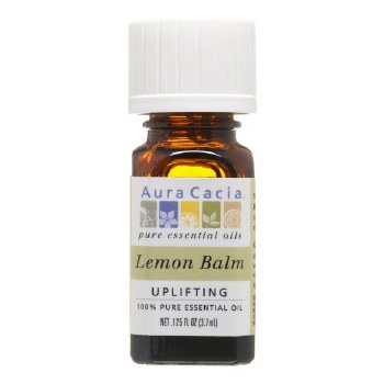 AURA CACIA Lemon Balm in Jojoba Oil, 0.5 oz