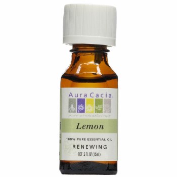 AURA CACIA Lemon Pure Essential Oil, 0.5 oz