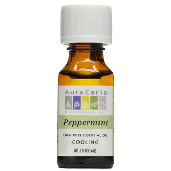 AURA CACIA Peppermint Pure Essential Oil, 0.5 oz