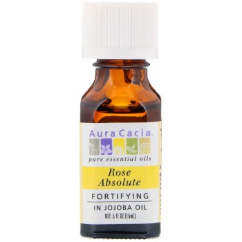 AURA CACIA Rose Absolute in Jojoba Oil, 0.5 oz