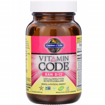 GARDEN OF LIFE Vitamin Code® RAW B-12, 30 Vegetarian Capsules