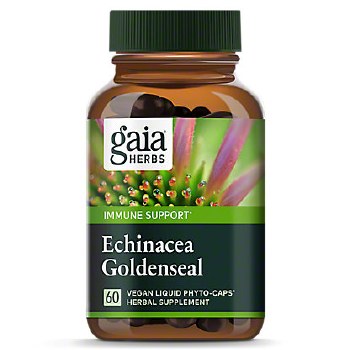 GAIA HERBS Echinacea Goldenseal, 60 Vegan Liquid Phyto-Caps
