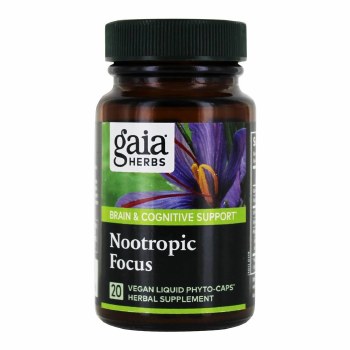 GAIA HERBS Nootropic Focus, 20 Vegan Liquid Phyto-Caps