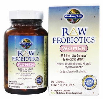 GARDEN OF LIFE RAW Probiotics Women, 85 billion, 90 Vegetarian Capsules
