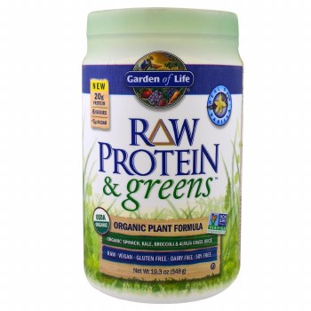 GARDEN OF LIFE RAW Organic Protein &amp; Greens Real Raw Vanilla, 19.3 oz