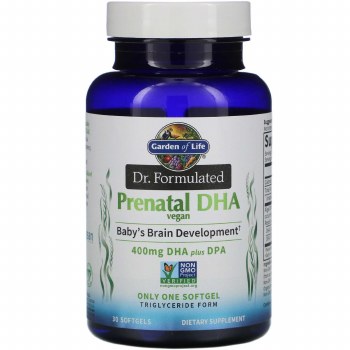GARDEN OF LIFE Dr. Formulated Prenatal DHA Vegan, 30 Softgels