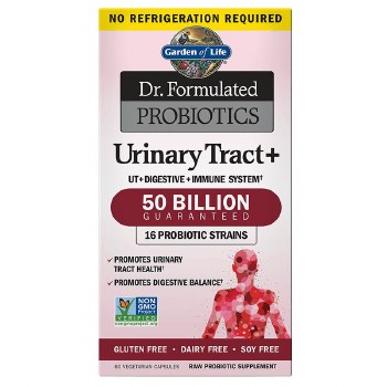 GARDEN OF LIFE Dr. Formulated Probiotics Urinary Tract plus, 50 billion, 60 Vegetarian Capsules