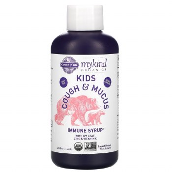 GARDEN OF LIFE myKind Organics Cough &amp; Mucus Immune Syrup, 5 fl oz