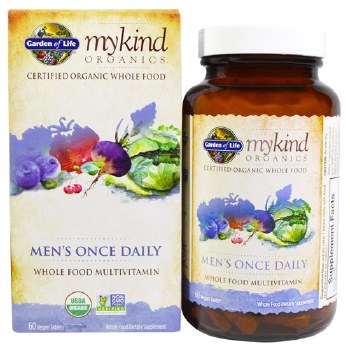 GARDEN OF LIFE Mykind Organics Men's Once Daily Multivitamin, 60 Vegan Tablets