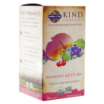 GARDEN OF LIFE Mykind Organics Women's Multi 40 plus Whole Food Gummies Organic Berry, 120 Vegan Gummy Drops