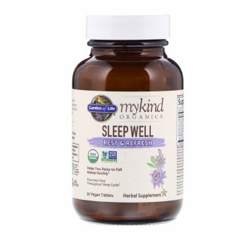 GARDEN OF LIFE mykind Organics Sleep Well Rest &amp; Refresh, 30 Vegan Tablets