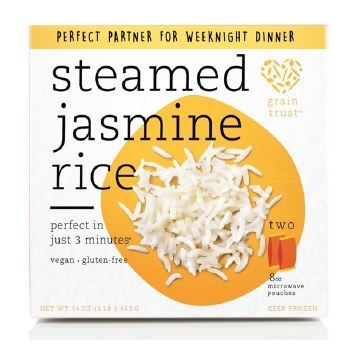 GRAIN TRUST Steamed Jasmine Rice, 2 pouches