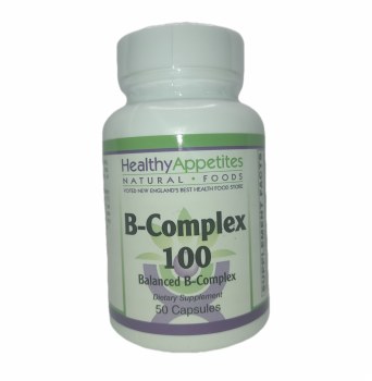 HEALTHY APPETITES B-Complex Balanced B's of 100 mg each 50 capsules