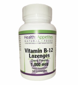 HEALTHY APPETITES B-12 1000 mcg 60 Cherry Flavored Lozengers