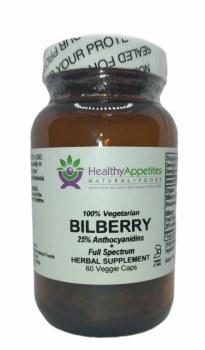 HEALTHY APPETITES Bilberry 60 vegetarian capsules
