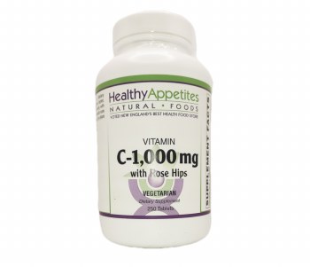 HEALTHY APPETITES  Vitamin C-1000 mg with Rose Hips 250 capsules