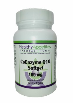 HEALTHY APPETITES CoEnzyme Q10, 100mg, 60 Soft Gels