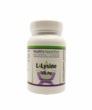 HEALTHY APPETITES L-Lysine, 500mg, 100 Tablets