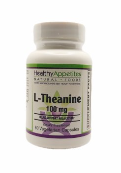HEALTHY APPETITES L-Theanine, 100mg, 60 Vegetarian Capsules