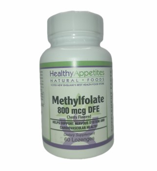 HEALTHY APPETITES Methylfolate 800 mcg DFE 60 Cherry Flavored Lozenges