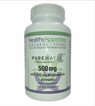 HEALTHY APPETITES PureWay-C 500mg Caps, 120 Vegetarian Capsules