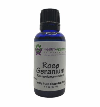 HEALTHY APPETITES Rose Geranium Essential Oil, 1 oz