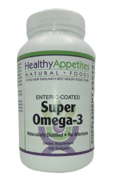 HEALTHY APPETITES Super Omega-3, Enteric Coated, 120 Soft Gels