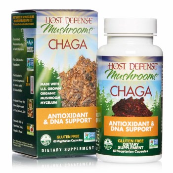 HOST DEFENSE Chaga, Antioxidant &amp; DNA Support, 60 capsules