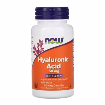 NOW Hyaluronic Acid 50mg, 60 veg capsules