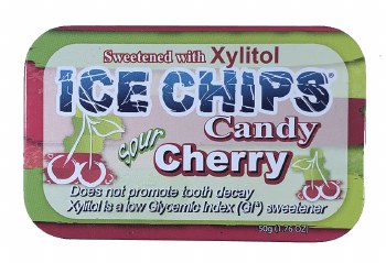 ICE CHIPS Sour Cherry Candy Tin