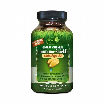 IRWIN NATURALS Global Wellness Immuno-Shield with Elderberry, 60 softgels